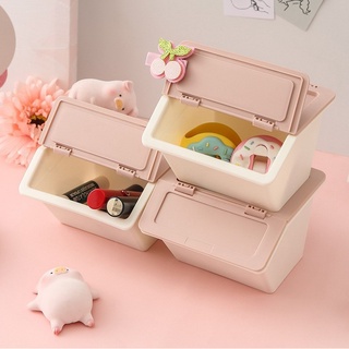KTHOME 50157  กล่องเก็บเครื่องสําอางบนโต๊ะ ชั้นวางของ (คละสี)