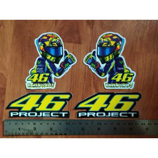 4อัน สติ๊กเกอร์แต่งรถ 46 Rossi ติดมอเตอร์ไซด์ ติดหมวกกันน็อค