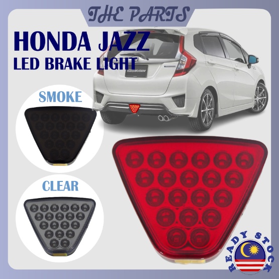 Honda Jazz GK GK5 สามเหลี่ยมด้านหลัง Mugen กันชนกระโปรง Reflector LED ไฟเบรคแฟลชย้อนกลับกันชนเบรค La