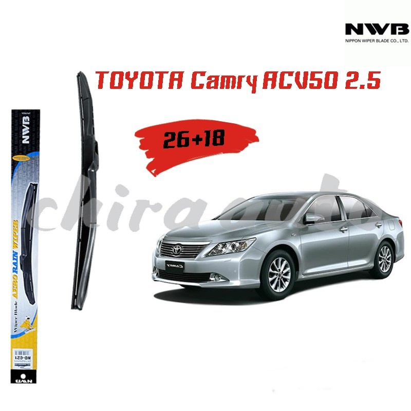 ใบปัดน้ำฝน Toyota Camry ACV50 2.5 ยี่ห้อ NWB Chiraauto