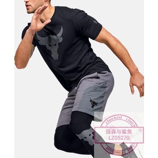 Underr Armour Underr Armour Ua Johnson Bull Head Rock เสื้อยืดลําลองสําหรับผู้ชายแขนสั้นคอกลม -1351582