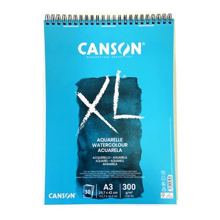 Canson(แคนสัน) สมุดสันห่วง XL Aquarelle 300g ขนาด A3 (20แผ่น) C400039171