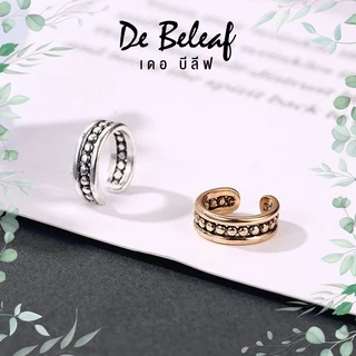 De Beleaf - Earcuff ต่างหูเกี่ยว สไตล์เกาหลี ไม่ต้องเจาะหู ตุ้มหูหนีบ มีสีเงิน/สีดำ/สีทอง ส่งจากไทย