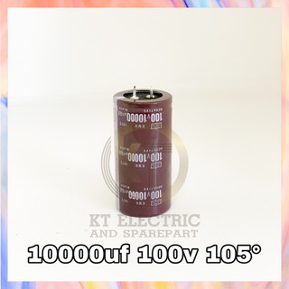 ตัวเก็บประจุ อิเล็กโทรไลต์ คาปาซิเตอร์ 10000uf 100v 105° ขนาด35x71มม.