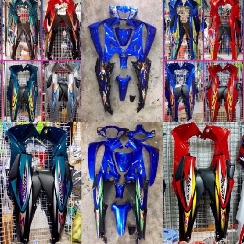 ชุดสีเวฟ125Sหัวเถิก12ชิ้น,Rหัวแหลม11ชิ้น(ABS)เกรดดี กรอบรถ เปลือก ชุดสีW125 รูกุญแจกลม พร้อมแปะลายเค