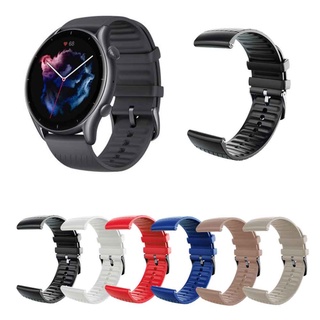 สายนาฬิกาข้อมือซิลิโคน 22มมสําหรับ Huami Amazfit Gtr 3 / Gtr 3 Pro สําหรับ Amazfit Gtr 2 2e/ Gtr 47มม.