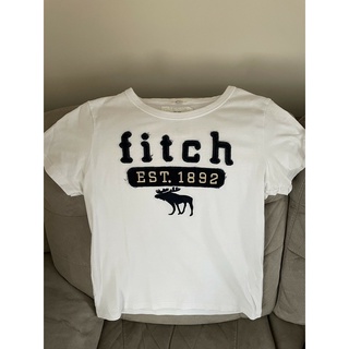 [S-5XL] เสื้อยืดผ้าฝ้ายแขนสั้นสไตล์ฤดูร้อนพิมพ์ลาย Abercrombie And Fitch สําหรับผู้ชาย