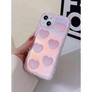 เคส IPhone เคสใส ลายหัวใจเมทัลลิค