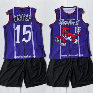 ชุดบาส Raptors Carter No.15 สีม่วง 🏀🦖พร้อมส่ง