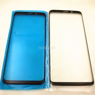 กระจกด้านหน้า +OCA สําหรับ Samsung Galaxy S9 S9 Plus หน้าจอสัมผัส แผงกระจกด้านหน้า LCD อะไหล่เลนส์แสดงผลด้านนอก