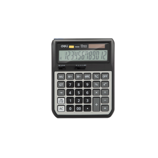 Deli M00820 CALCULATOR 12-DIGIT เครื่องคิดเลขแบบตั้งโต๊ะ 12 หลัก 2 ระบบ รับประกัน 3 ปี อุปกรณ์สำนักงาน office