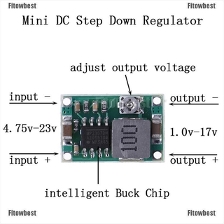 Ftth ตัวแปลงแรงดันไฟฟ้า 3A Mini DC-DC 5V-23V เป็น 3.3V 6V 9V 12V