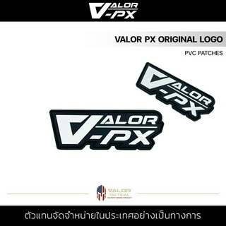 VALOR PX - PVC Patches -  Valor PX Original Logo แผ่นแพทช์ ขนาด 90x31mm แพทช์ตีนตุ๊กแก ติดกระเป๋า ติดเสื้อ วัสดุ PVC