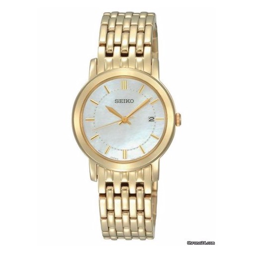 นาฬิกาผู้หญิง Seiko SXDB94P1 White Dial Gold Stainless Steel