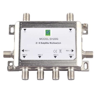 Mastersat Multi Switch 2x6 สำหรับเพิ่มจุดดู เครื่องรับดาวเทียมระบบจาน C หรือ จานKu band 2-6 จุดโดยใช้กับจานดาวเทียม 1 ใบ