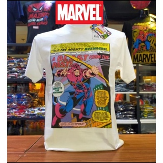 เสื้อยืดMarvel_ลิขสิทธิ์แท้ลายHawkeyeสีขาว(mvx-084)