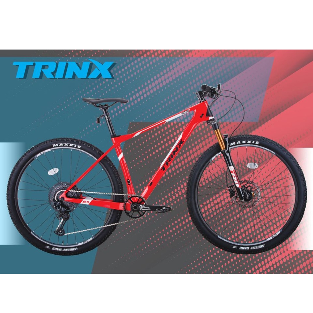 จักรยานเสือภูเขา TRINX V1000 Pro 29er wheelset, CARBON Frame, 29er 12สปีด เกียร์ SLX TRINX MY2020