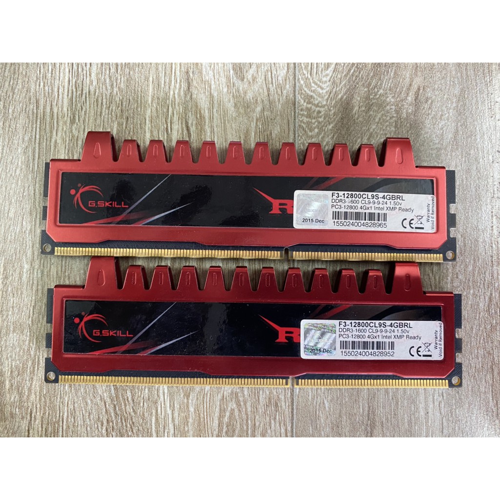 Ram PC 4GB (4GBx1) DD3/1600 (แรมพีซี) G.SKILL RIPJAWS รหัส F3-12800CL9S-4GBRL