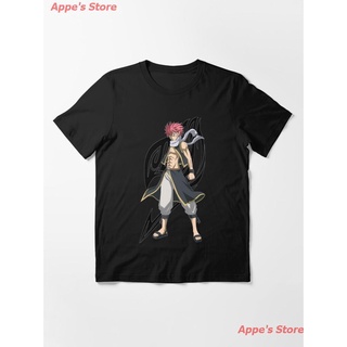 Appes Store แฟรี่เทล เสื้อยืดอนิเมะ Natsu Fairy Tail Essential T-Shirt เสื้อยืดพิมพ์ลาย เสื้อยืดคู่รัก