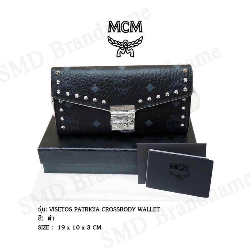 MCM กระเป๋าสตางค์ใบยาว รุ่น VISETOS PATRICIA CROSSBODY WALLET  Code: MYL 8SPA30 BK001