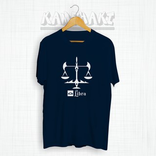 เสื้อยืดพิมพ์ลาย Libra Zodiac เสื้อยืดสําหรับผู้ชาย