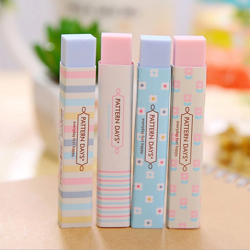ยางลบ พาสเทล Pastel ขนาดพอดีมือ 8.5x1.3cm Pastel Erasers อุปกรณ์การเรียน น่ารัก สีพาสเทล