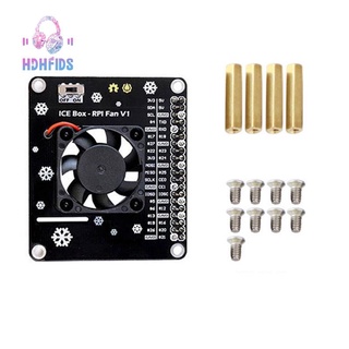 For Raspberry Pi GPIO Cooling Fan Expansion Board with LED Compatible for Raspberry Pi 4B/3B+/3B,Green light