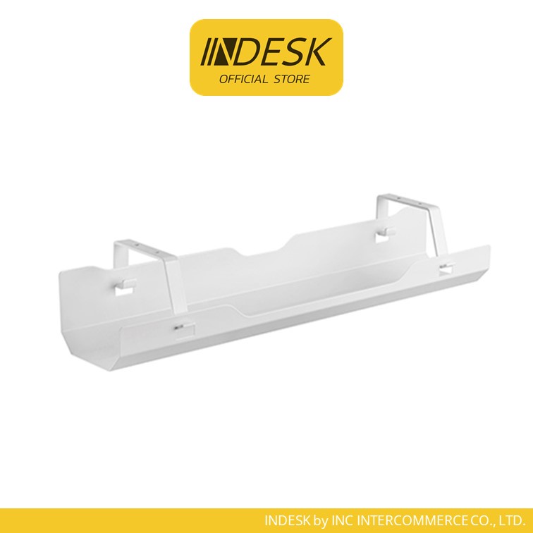 INDESK Cable tray 60 cm รางเก็บปลั๊กและสายไฟใต้โต๊ะแบบแขวน ขนาดยาว 60 ซม.