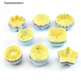 5/7 OST/10 ชิ้น/เซ็ตแม่พิมพ์เค้กซิลิโคนมัฟฟิน Cupcake แม่พิมพ์อบ DIY เครื่องมือตกแต่งเค้ก N