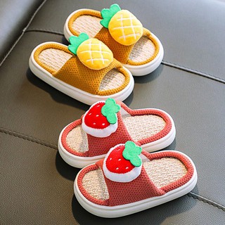 รองเท้าเด็ก รองเท้าใส่ในบ้าน  Slipper (หนา 3cm) ลายผลไม้หน้ารัก