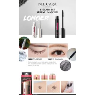 Nee Cara eyelash set มาสคาร่าแพ็คคู่สุดคุ้ม
เซ็ตขนตาสวยพร้อมการบำรุง- มาสคาร่า ช่วยให้ขนตาเรียงเส้นสวย ยาว งอน