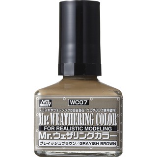 (พร้อมส่ง) สีคราบน้ำตาลอมเทา Mr.Weathering Color Grayish Brown wc07 สีคราบทำรอยสกปรกโมเดล สีคราบสกปรก