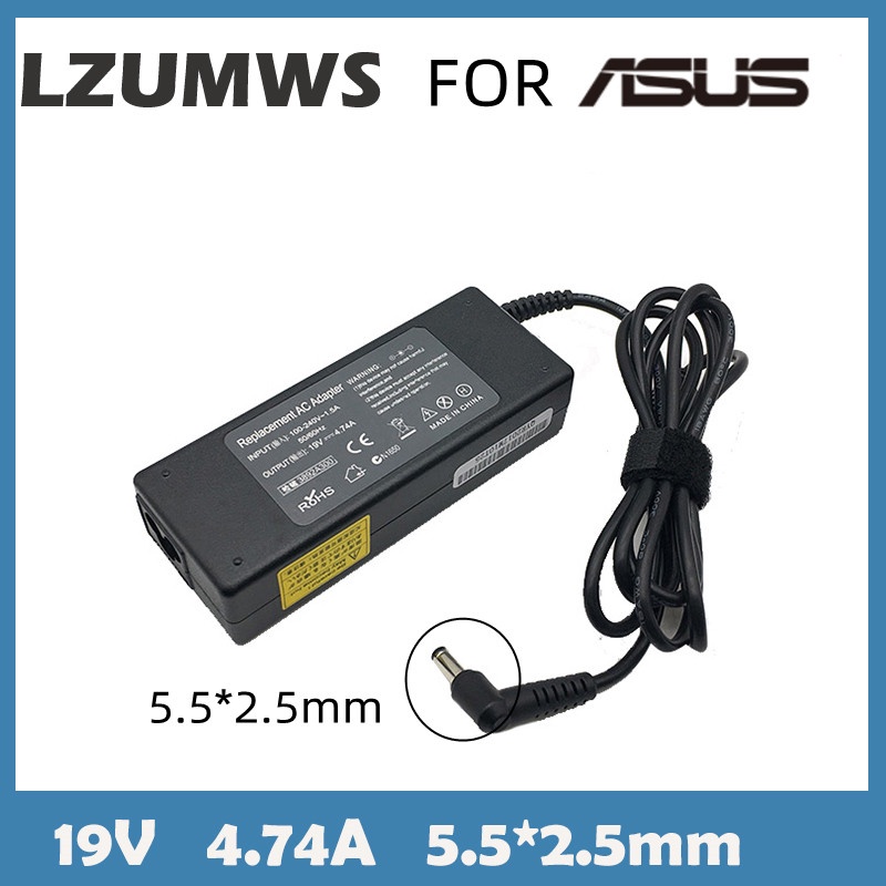 19V 4.74A 90W 5.5*2.5MM Laptop Charger Power For ASUS Toshiba/Lenovo Adapter A46C X43B A8J K52 U1 U3