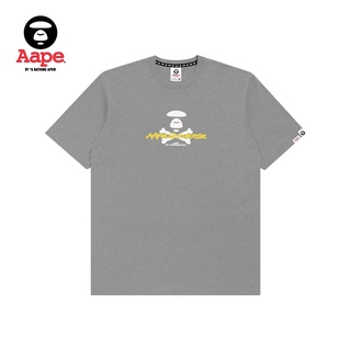 [100% Cotton] AAPE เสื้อยืดแขนสั้น พิมพ์ลายตัวอักษร X-Bone สีตัดกัน แฟชั่นฤดูใบไม้ผลิ และฤดูร้อน สําหรับผู้ชาย