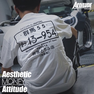 เสื้อยืดคอกลม แขนสั้น ผ้าฝ้าย พิมพ์ลายอนิเมะ Fujiwara tofu shop ATTITUDE ATTITUDE Japan JDM