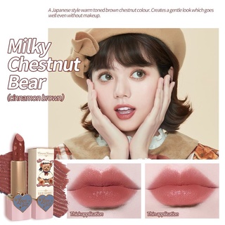 พร้อมส่งของแท้ flower knows lipstick teddy bear ลิปสติก Milky Chestnut Bear  (cinnamon brown)