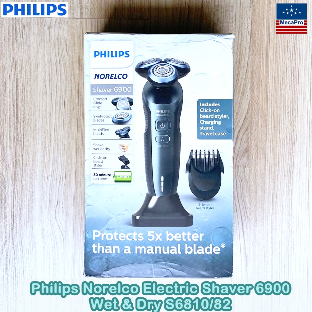 Philips® Norelco Electric Shaver 6900 Wet &amp; dry S6810/82 ฟิลิปส์ เครื่องโกนหนวด