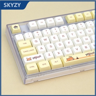 136 คีย์ Corgi Keycap XDA Profile สัตว์น่ารัก PBT Dye Sub เชิงกล คีย์บอร์ด Keycaps