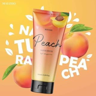 Sunscreen Peach SPF 60PA+++ By Maziio กันแดดพีช เมซิโอ้ แบบหลอด (150ml.)