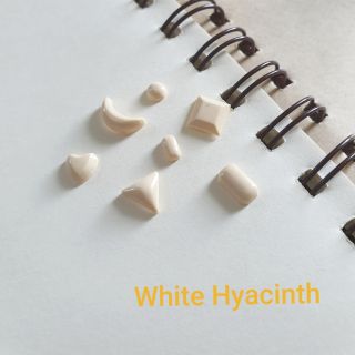 ต่างหูหมุดเงินแท้ รุ่น Minimal Chic #สีwhite Hyacinth