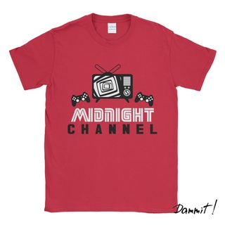 ผ้าฝ้ายคอกลมเสื้อยืด ลาย Persona 4 Midnight Channel Dammit90sfrom S-4XL