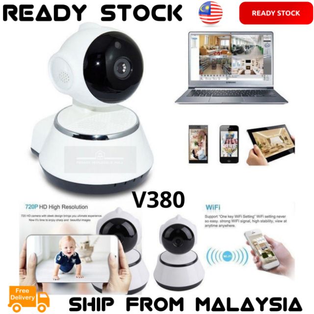 V380 ไร้สาย HD iP Cam เครือข่ายบ้าน IP กล้องวงจรปิด IR Night Vision WiFi Webcam