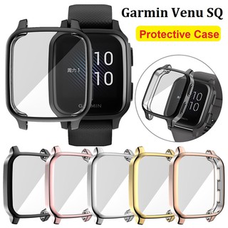 เคสโทรศัพท์มือถือ TPU แบบเต็มจอ พร้อมสายคล้องมือ สําหรับ เคส Garmin Venu sq 2 Case Garmin Venu sq Case Garmin Venu sq 2 / Venu sq 2 Music TPU Full Covered Cover for Bracelet Screen Protectors Case เคส Garmin Venu SQ / Venu SQ2 Cover