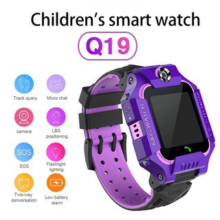นาฬิกาเด็ก รุ่น Q19 เมนูไทย ใส่ซิมได้ โทรได้ พร้อมระบบ GPS ติดตามตำแหน่ง Kid Smart Watch นาฬิกาป้องกันเด็กหายคล้าย ไอโม่