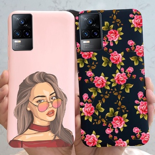 เคส Vivo Y21T Y33S Y33T Y33 Y73 Y75 4G เคสโทรศัพท์ ซิลิโคนนิ่ม พิมพ์ลายดอกไม้ แฟชั่น สําหรับเด็กผู้หญิง