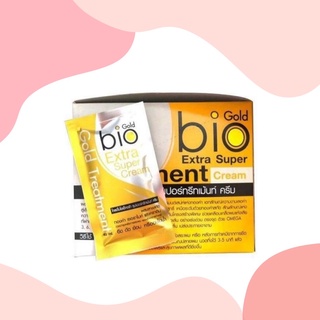 💈นาบิวตี้💈(ยกกล่อง)Gold Bio Extra Super cream Treatment ทรีทเม้นไบโอโกลด์ (สีทอง) 40ml.X24