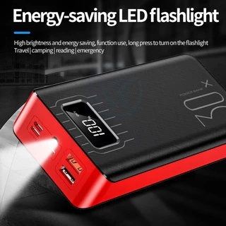 Powerbank 20000 mah แท้ fast charge พาว์เวอร์แบงค์ 100% LCD With Flash Light USB แบตสํารอง ชาร์จเร็ว พาเวอร์แบงค์ ของแทั