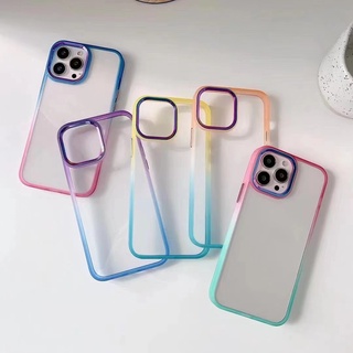 เคสหลังใสขอบสีทู โทน Case Vivo Y91 Y93 Y95 Y91C Y1S Y20 Y12A Y12S Y11 Y12 Y15 Y17 Y15S Y01 V23 V23E เคสกันกระแทก ไล่สี