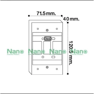 ยกลัง บ๊อกลอย 2x4 กล่องลอย บล๊อคลอย บล๊อกพลาสติก 2"x4"Nano 403-1 403-1B 50ชิ้น Classic Series ใช้ได้กับยี้ห้อพานาและช้าง