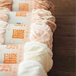 ไหมพรม ไหมพรมกำมะหยี่ ไหมกำมะหยี่ Snowball Velvet Yarn 6 มม. 100 กรัม